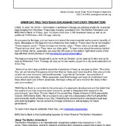 Arbor Day Tree Tags Press Release