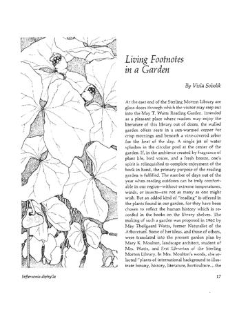 Living Footnotes in a Garden