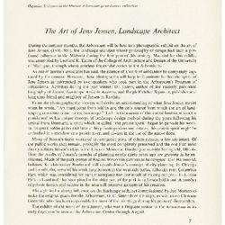 The Art of Jens Jensen, Landscape Architect