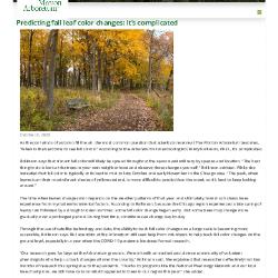 Fall Color Change Press Release