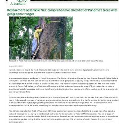 Panamanian Tree Checklist Press Release