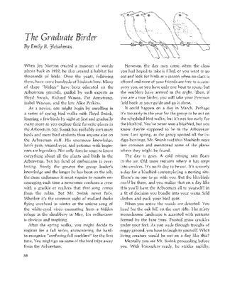The Graduate Birder