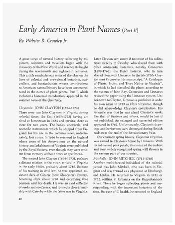 Early America in Plant Names (Part II)