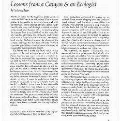 Lessons from a Canyon & an Ecologist