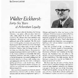 Walter Eickhorst: Forty-Six Years of Arboretum Loyalty