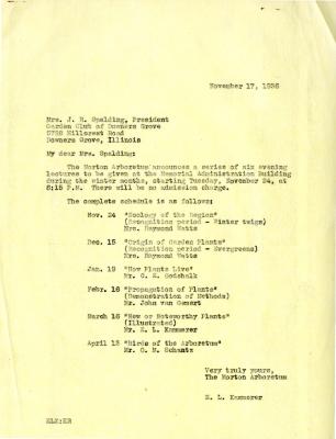 1936/11/17: E. L. Kammerer to Mrs. J. R. Spalding