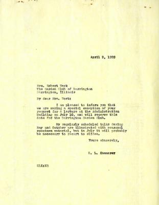 1939/04/03: E. L. Kammerer to Mrs. Ruth Work
