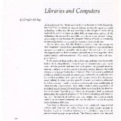 Libraries and Computers