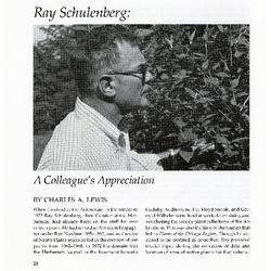 Ray Schulenberg: A Colleague’s Appreciation