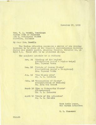 1936/11/17: E. L. Kammerer to Mrs. T. L. Powell