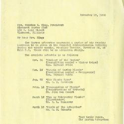 1936/11/17: E. L. Kammerer to Mrs. Maurice E. King