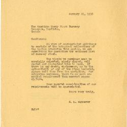1938/01/21: E. L. Kammerer to The Manitoba Hardy Plant Nursery