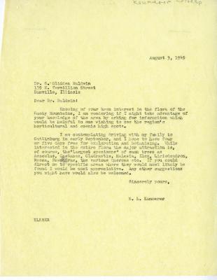 1949/08/03: E. L. Kammerer to Dr. S. Glidden Baldwin