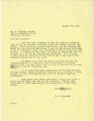 1949/08/26: E. L. Kammerer to Dr. S. Glidden Baldwin