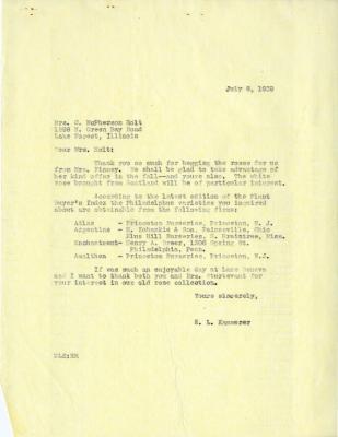 1939/07/08: E. L. Kammerer to Mrs. C. McPherson Holt