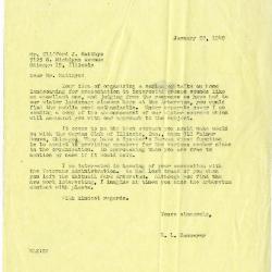 1949/01/22: E. L. Kammerer to Clifford J. Matthys