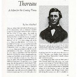 Thoreau: A Man for the Coming Times
