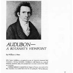 Audubon—A Botanist’s Viewpoint