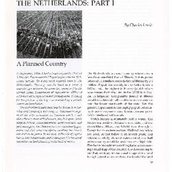 The Netherlands: Part I: A Planned Country