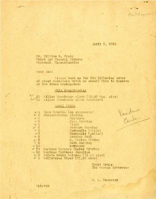 1932/04/05: E. L. Kammerer to William N. Craig