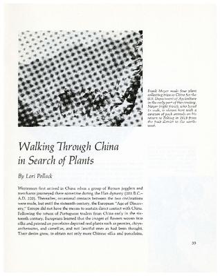 Walking Through China in Search of Plants