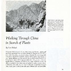 Walking Through China in Search of Plants