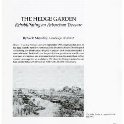The Hedge Garden: Rehabilitating an Arboretum Treasure