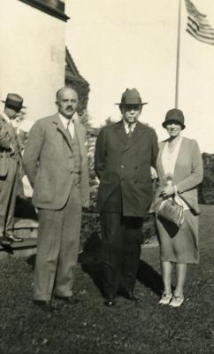 Joy Morton September 27, 1930 photo album: Joy Morton with Sterling Morton and Jean Morton