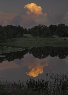 Cloud Reflection on Meadow Lake