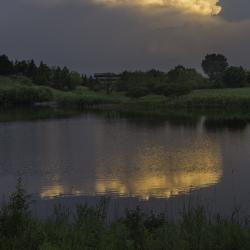 Cloud Reflecting on Crabapple Lake