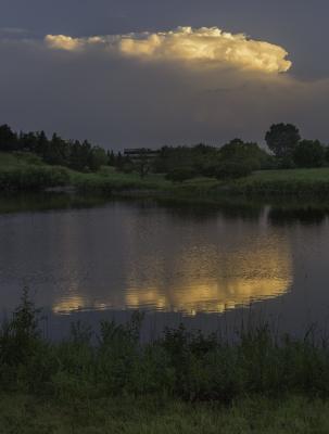 Cloud Reflecting on Crabapple Lake
