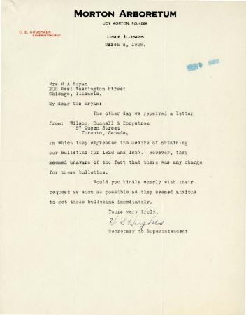 1929/03/08: Howard L. Hughes to Norma J. Bryan