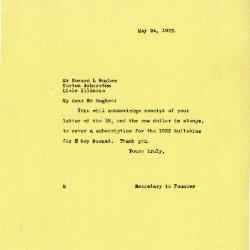 1929/05/24: Norma J. Bryan to Howard L. Hughes