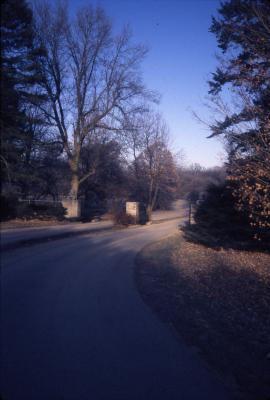 Gateposts of The Morton Arboretum's West Side Entrance