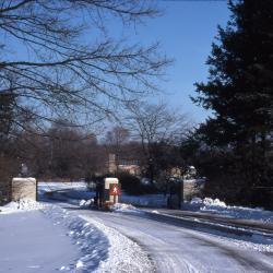 The Morton Arboretum's Main Entrance in Winter