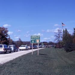 Line of Traffic Outside of The Morton Arboretum 