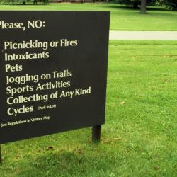The Morton Arboretum Regulations Sign, 1994