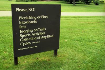 The Morton Arboretum Regulations Sign, 1994