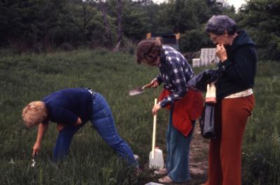 Volunteers Planting Prairie Plants