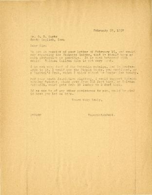 1927/02/27: Clarence E. Godshalk to G. C. Kurtz