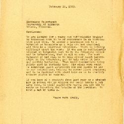 1929/02/22: [Clarence E. Godshalk] to Landscape Department, University of Illinois