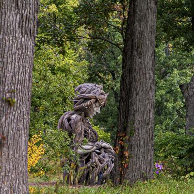 Umi Human+Nature Sculpture Through the Trees