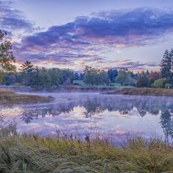 Sunrise Over Meadow Lake in Fall