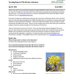 Plant Health Care Report, Issue 2016.1