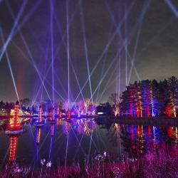 Illumination: "Radiant Reflections" laser light display over Meadow Lake