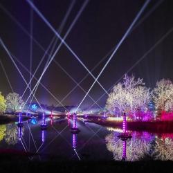 Illumination: "Radiant Reflections" laser light display over Meadow Lake

