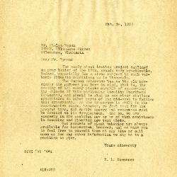 1932/02/24: E. L. Kammerer to Mr. Wyman