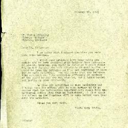 1936/01/11: [C. E. Godshalk] to Mr. Frank Ridgeway
