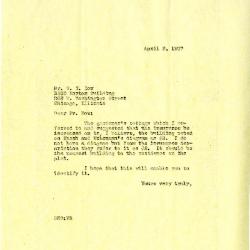 1937/04/08: [C. E. Godshalk] to W. Y. Dow