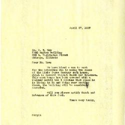 1937/04/27: [C. E. Godshalk] to W. Y. Dow
